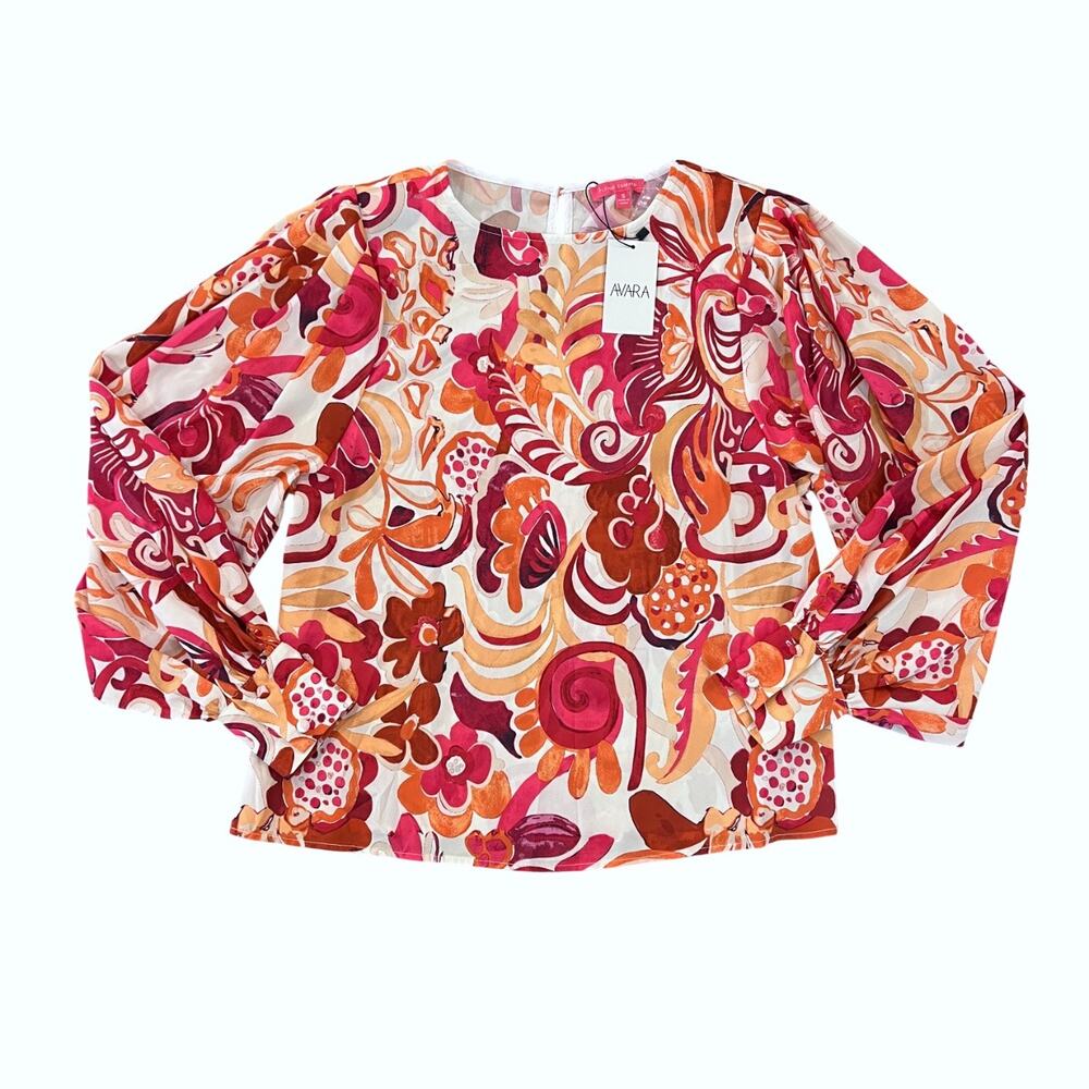 NWT Flying Tomato Vibrant Pink Multicolor Floral Katrina Boho Top - SIZE S